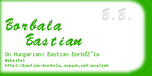 borbala bastian business card